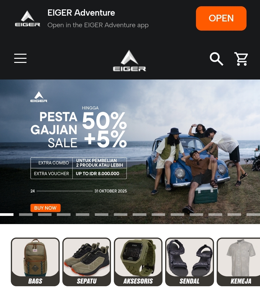 Eiger Official Store – Perlengkapan Outdoor Terbaik untuk Petualangan Tanpa Batas