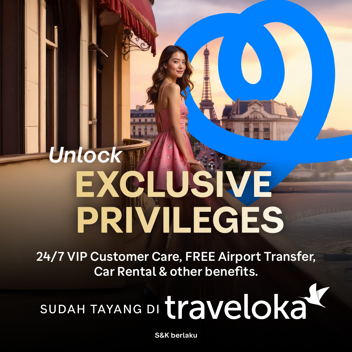 "Promo Traveloka: Privilege eksklusif dengan layanan VIP dan antar jemput bandara gratis."